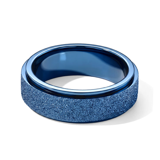 316L Edelstahl Ion Blau BeschichtungRing (Größe 21.00) ca. 5,40g
