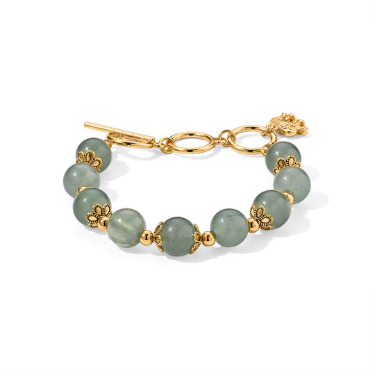 Mehrfarbiger Achat Armband ca. 15.25 cm Reine Legierung Goldton ca. 75.00 ct