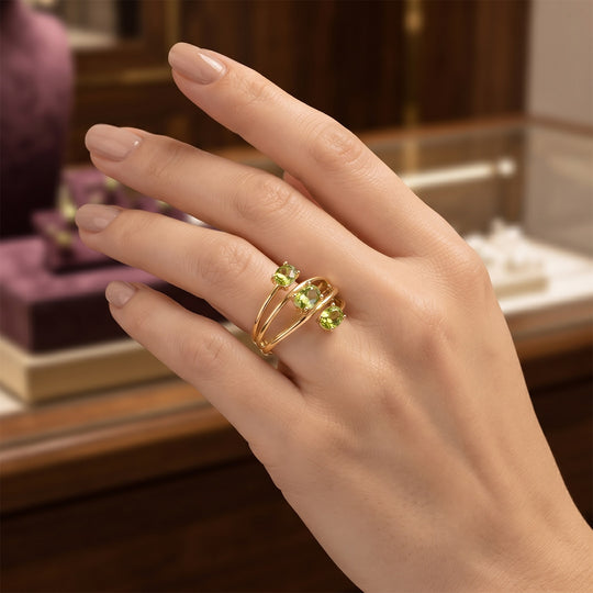 EVER TRUE Peridot Arizona Ring Reine Bronze (Größe 18.00) ca. 1,29 ct