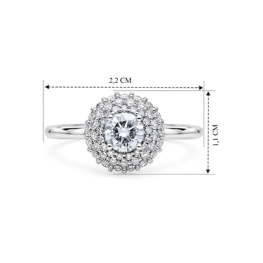 LUXURIANT 1.01 ct. SGL zertifizierter VS-EF Labor Diamant Ring in 950 Platin