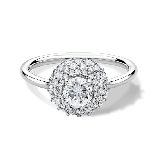 LUXURIANT 1.01 ct. SGL zertifizierter VS-EF Labor Diamant Ring in 950 Platin