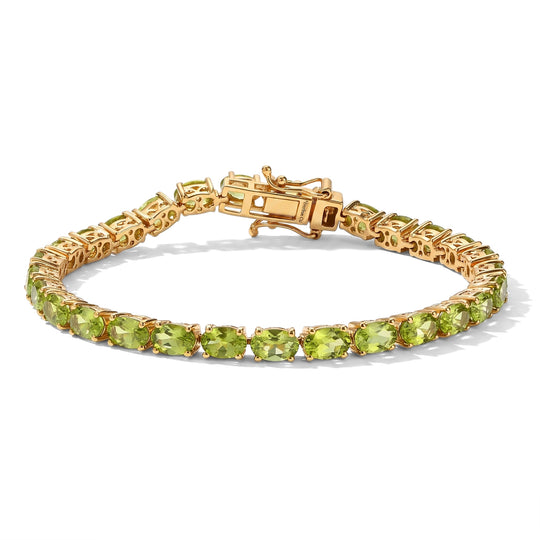 EverTrue Mosambik Granat 19cm Armband, 950 Kupfer mit Gelbgold E-Beschichtung - 18,36 ct.