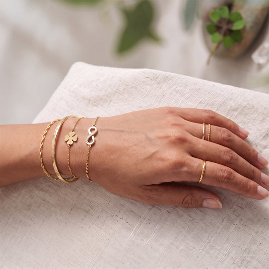 LUXURIANT DIAMOND - Lab Grown Diamant SI-GH Armband ca. 19 cm 925 Silber 750 Gelbgold Vermeil