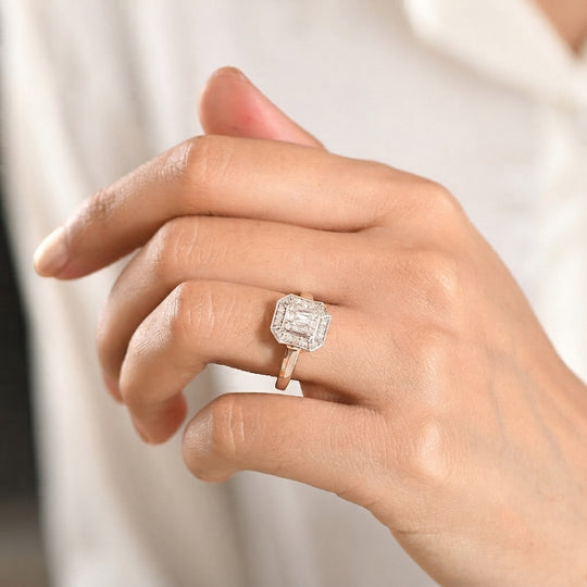 LUXURIANT (7-12 Werktage Lieferzeit) 0,50 ct. SI-GH Labor Diamant Ring, 925 Silber rhodiniert