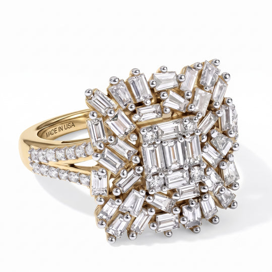 LUXURIANT (7-12 Werktage Lieferzeit) 1,50 ct. SI-GH Labor Diamant Ring, 925 Silber rhodiniert