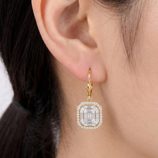 LUXURIANT (8-13 Werktage Lieferzeit) 0,94 ct. SI-GH Labor Diamant Ohrringe, 925 Silber rhodiniert