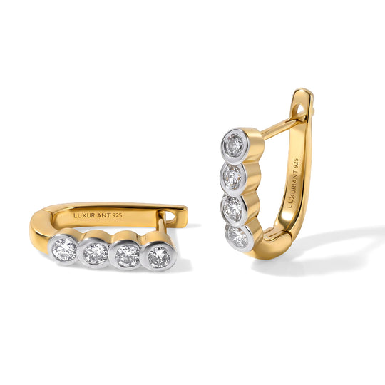 LUXURIANT (8-13 Werktage Lieferzeit) 0,50 ct. SI-GH Labor Diamant Ohrringe, 925 Silber rhodiniert