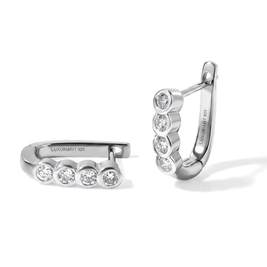 LUXURIANT (8-13 Werktage Lieferzeit) 0,50 ct. SI-GH Labor Diamant Ohrringe, 925 Silber rhodiniert