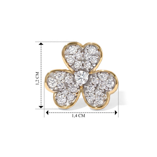 LUXURIANT (8-13 Werktage Lieferzeit) 0,70 ct. SI Labor Diamant Ohrringe, 925 Silber rhodiniert