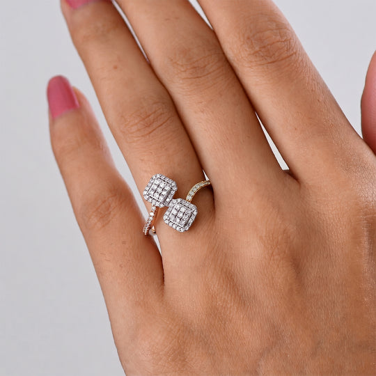 LUXURIANT (7-12 Werktage Lieferzeit) 0,50 ct. SI-GH Labor Diamant Ring, 925 Silber rhodiniert