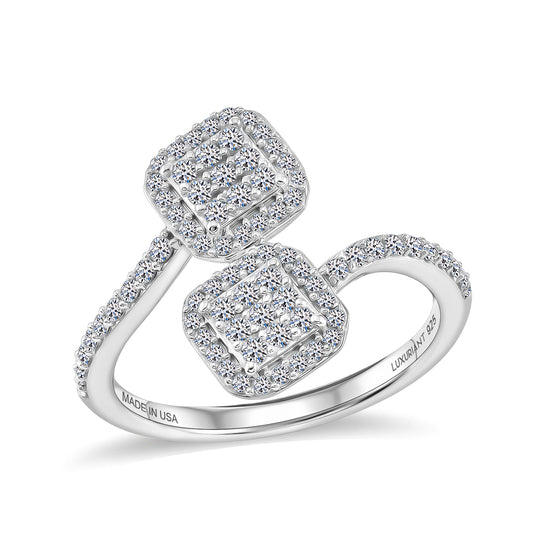 LUXURIANT (7-12 Werktage Lieferzeit) 0,50 ct. SI-GH Labor Diamant Ring, 925 Silber rhodiniert