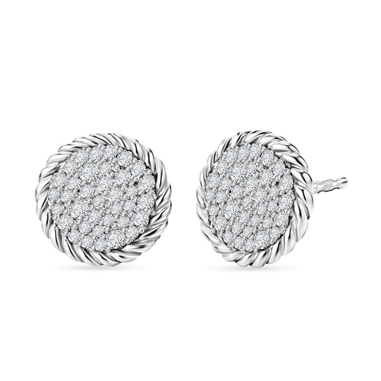 LUXURIANT (8-13 Werktage Lieferzeit) 0,50 ct. SI-GH Labor Diamant Ohrringe, 925 Silber rhodiniert