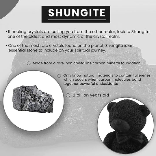 Teddy Bear Shungite Figurine 2.5x1.25 (7-8 Werktage Lieferzeit)