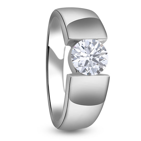 LUSTRO STELLA - Weißer Zirkonia Ring 925 Silber rhodiniert ca. 1,35 ct