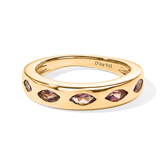 D'Joy AA Blush Turmalin Ring 925 Silber 750 Gelbgold vermeil (Größe 21.00) ca. 0,73 ct