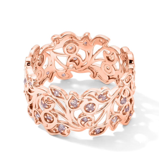D'Joy Rosa Diamant Ring 925 Silber 750 Roségold vermeil (Größe 19.00) (10-15 Werktage Lieferzeit) ca. 0,78 ct