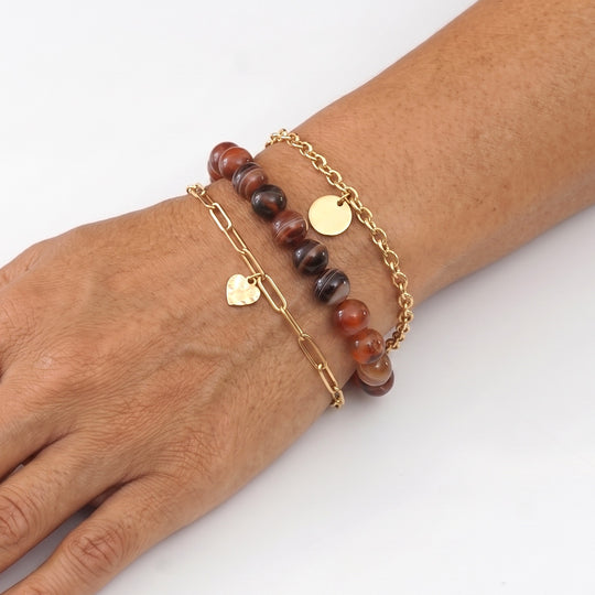Karneol Armband, flexibel, ca. 65.00 ct