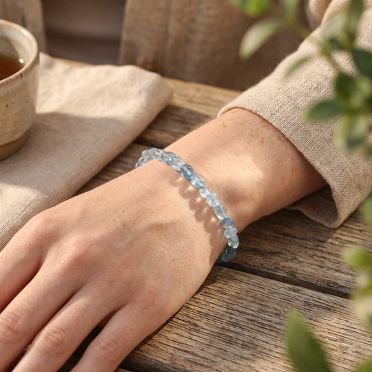 Santa Maria Farbe Aquamarin Armband ca. 20 cm 316L Edelstahl ca. 30.00 ct