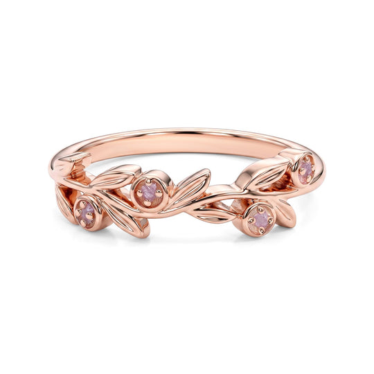 D'Joy Rosa Diamant Ring 925 Silber 750 Roségold vermeil (Größe 21.00) (10-15 Werktage Lieferzeit) ca. 0,05 ct