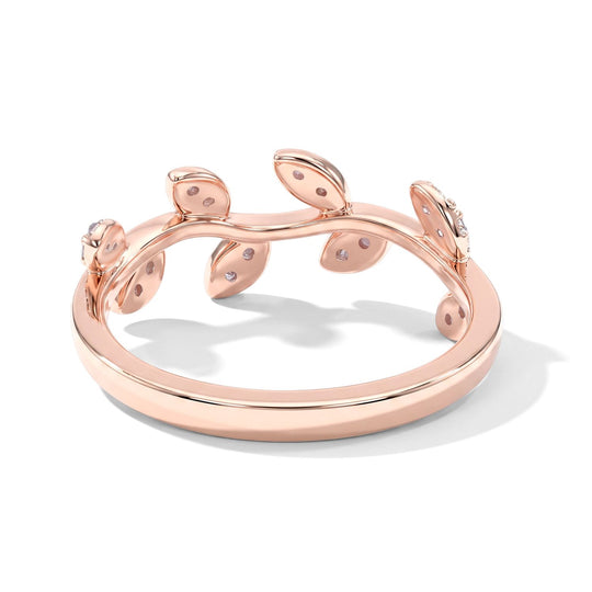 D'Joy Rosa Diamant Ring, 925 Silber 750 Roségold Vermeil - 0,11 ct.