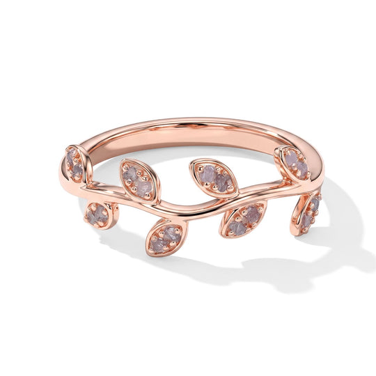 D'Joy Rosa Diamant Ring, 925 Silber 750 Roségold Vermeil - 0,11 ct.