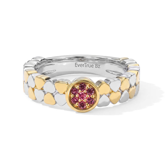 EVER TRUE Ceylon-Saphir Ring Reine Bronze (Größe 16.00) ca. 0,13 ct