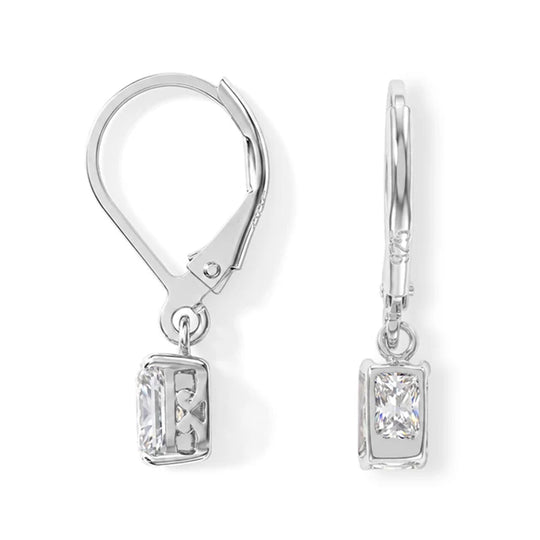 D'Joy Moissanit Ohrringe, 925 Silber rhodiniert - 1,30 ct.
