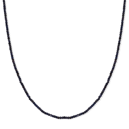 Mehrfarbiger Saphir Halskette ca. 45 cm 316L Edelstahl ca. 23.50 ct