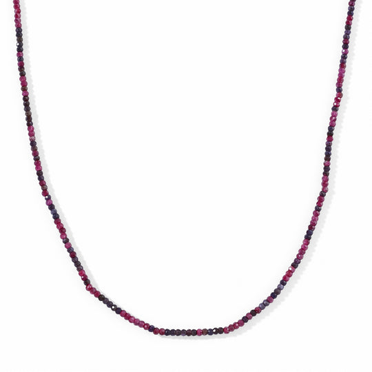 Mehrfarbiger Saphir Halskette ca. 45 cm 316L Edelstahl ca. 23.50 ct