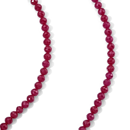D'Joy Lab Grown Rubin Halskette ca. 50 cm 925 Silber Rhodiniert ca. 167,00 ct.