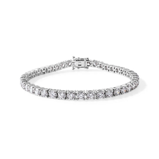 D'Joy SI-GH Labor Diamant 18cm Armband, 925 Silber rhodiniert - 10.00 ct.