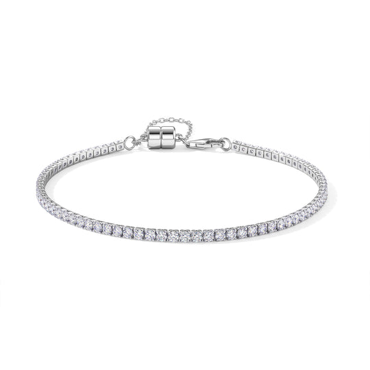 D'Joy Moissanit Armband ca. 20 cm 925 Silber Rhodiniert (10-15 Werktage Lieferzeit) ca. 3.20 ct