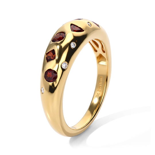 EVER TRUE Mosambik Granat Ring Reine Bronze (Größe 20.00) ca. 0,73 ct