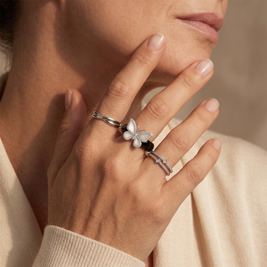 GP Trionfo Kollektion - Schwarze Jade, Weißer Zirkon, Blauer Saphir Ring 925 Silber Rhodiniert (Größe 18.00) ca. 22.42 ct