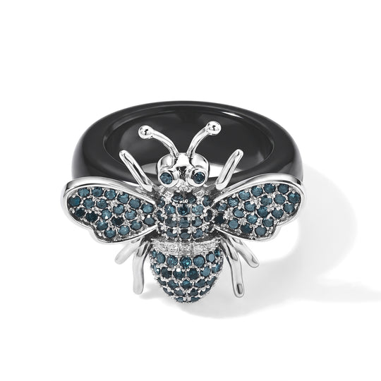 GP - Schwarze Jade, Blauer Saphir Ring 925 Silber Rhodiniert (Größe 21.00) ca. 27.29 ct