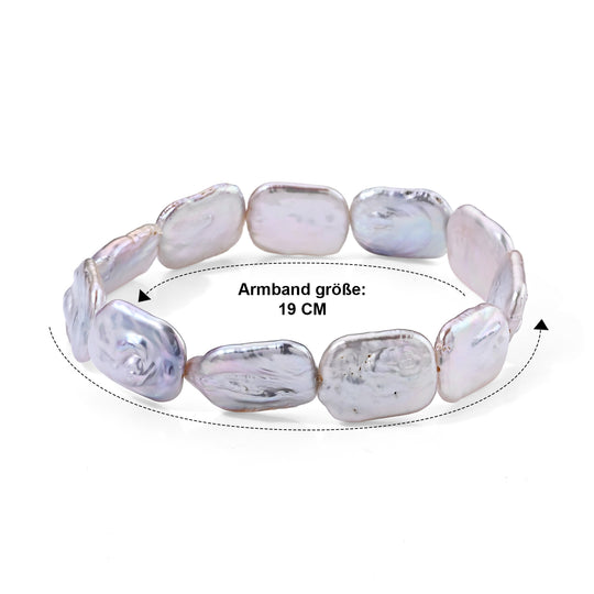 Mehrfarbige Keshi Perle Armband 18 cm