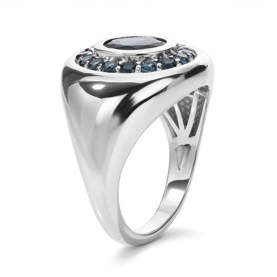 EVER TRUE AA London Blau Topas Ring Reine Bronze (Größe 20.00) ca. 2,14 ct