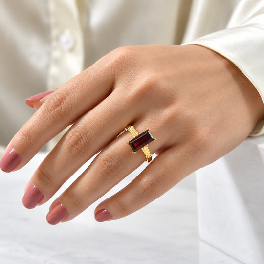 EVER TRUE Mosambik Granat Ring Reine Bronze (Größe 17.00) ca. 3,19 ct