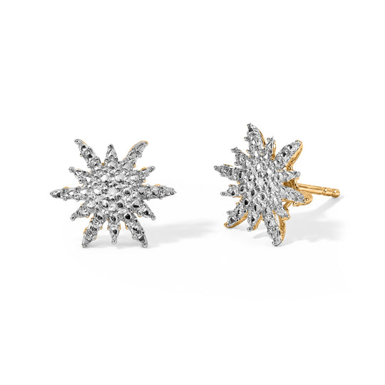 D'Joy Weißer Diamant Ohrringe 925 Silber Platiniert ca.