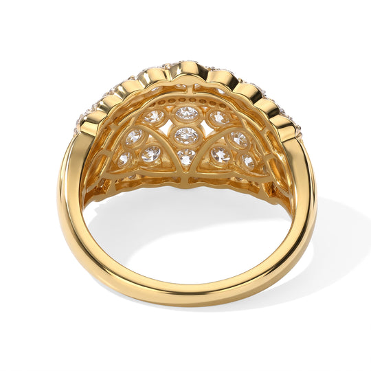 LUXURIANT DIAMOND - Lab Grown Diamant SI-GH Ring 925 Silber 750 Gelbgold vermeil (Größe 21.00) (5-1 Werktage Lieferzeit) ca. 1.95 ct