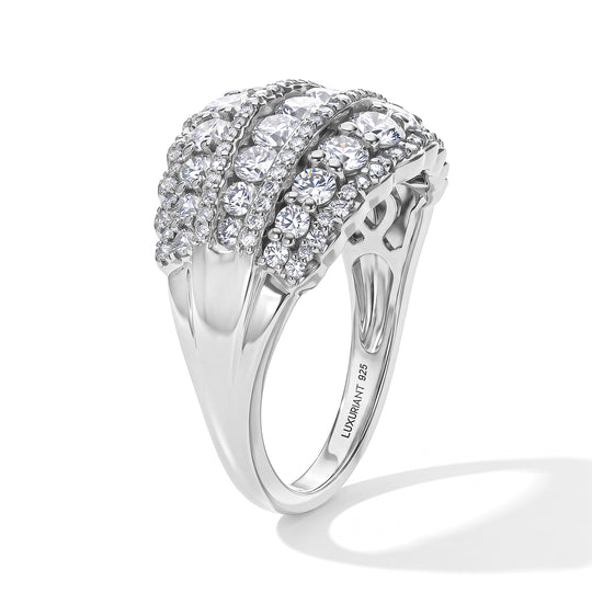 LUXURIANT DIAMOND - Lab Grown Diamant SI-GH Ring 925 Silber 750 Gelbgold vermeil (Größe 21.00) (5-1 Werktage Lieferzeit) ca. 1.95 ct