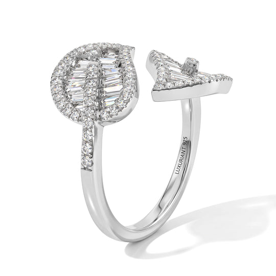 LUXURIANT DIAMOND - Lab Grown Diamant SI-GH Ring 925 Silber Rhodiniert (Größe 17.00) ca. 1,51 ct
