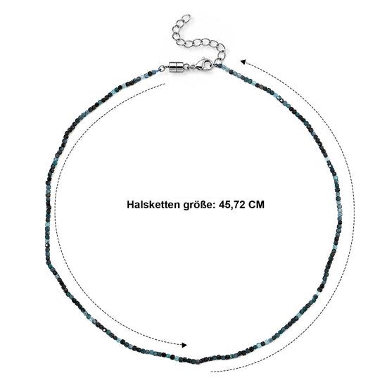 Mehrfarbig-Turmalin Halskette ca. 45 cm 316L Edelstahl ca. 24,00 ct.