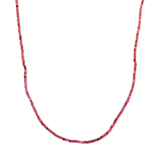 Rosa Turmalin Halskette ca. 45 cm 316L Edelstahl (5-7 Werktage Lieferzeit) ca. 23,00 ct.