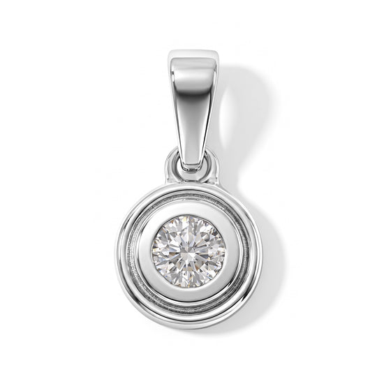 D'Joy Moissanit Anhänger 925 Silber 750 Vergoldet ca. 0.32 ct
