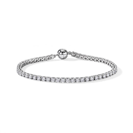 D'Joy Moissanit Armband ca. 20 cm 925 Silber Platiniert ca. 5,43 ct.