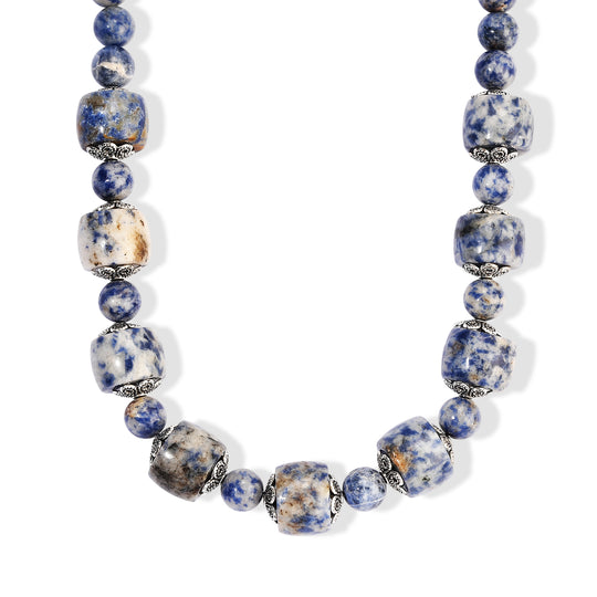 EVER TRUE Serpentin, Gelbes Türkis Halskette ca. 50 cm Nickelfreies Messing Platiniert ca. 575.00 ct