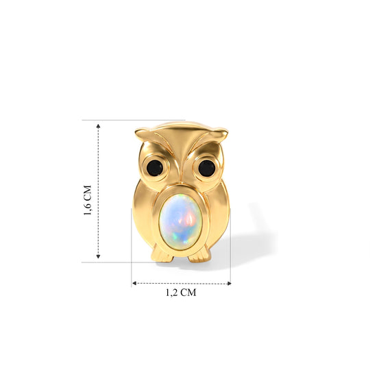 EVER TRUE AAA Natürlicher, äthiopischer Welo Opal, Schwarzer Spinell Ohrringe Reine Bronze ca. 1,15 ct.