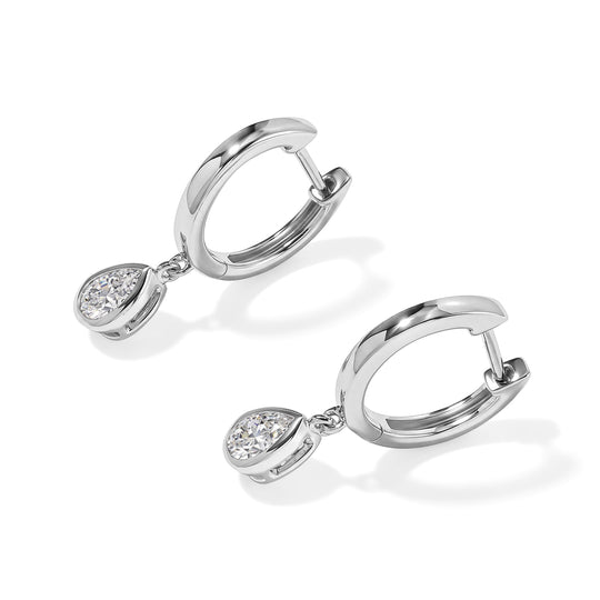 D'Joy Moissanit Ohrringe 925 Silber Platiniert ca. 1,19 ct.