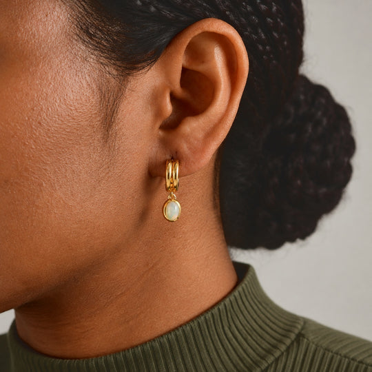 EVER TRUE AA Natürlicher, äthiopischer Welo Opal Ohrringe Reine Bronze ca. 1,27 ct.